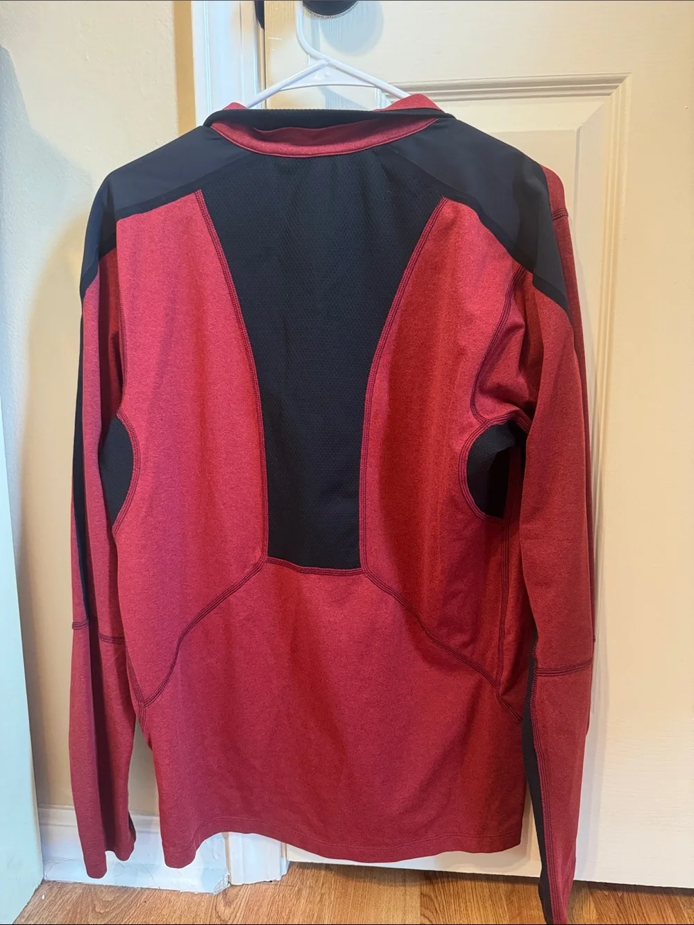 The North Face Maroon and Black Half-Zip Pullover